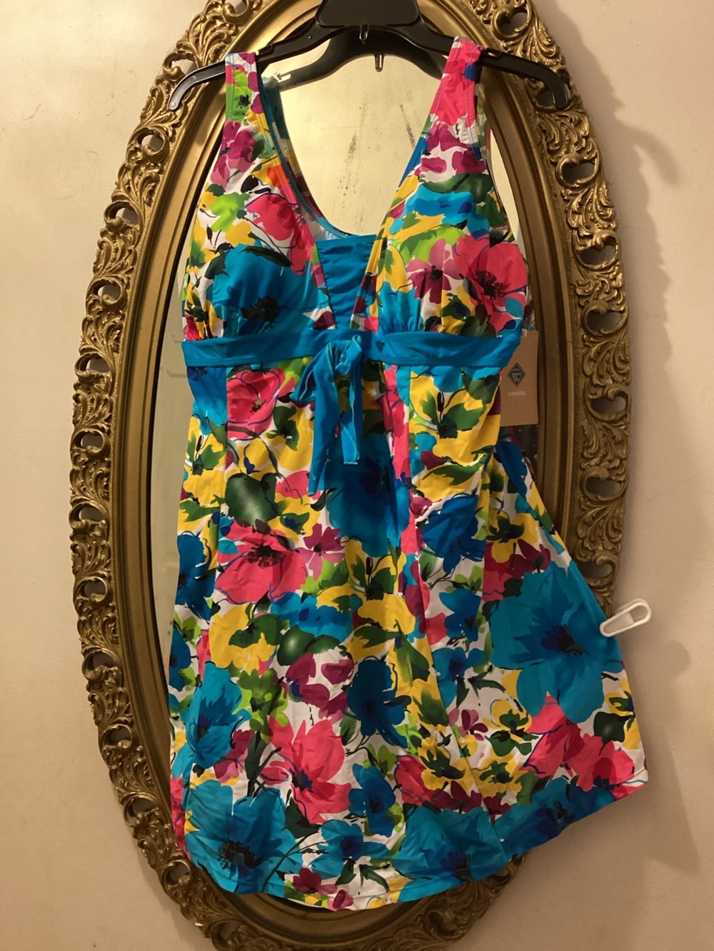 Floral One-Piece Swim Dress
